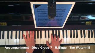 Accompaniment  Oboe Grade 7  RBinge  The Watermill [upl. by Ainez]