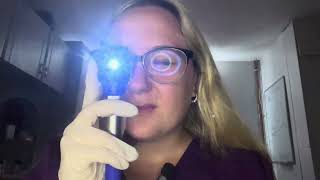 ASMR Eye exam with ophthalmoscope [upl. by Retxab]