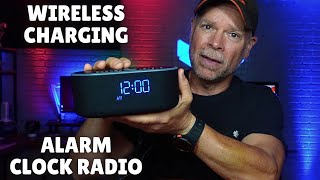 Wireless Charging Alarm Clock Radio  BT alarm clock [upl. by Hazrit]