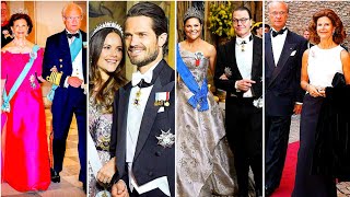 Gala dinner with the Swedish Royal family Amazing Couple photo album Sweden Couple Long maxi [upl. by Annabelle]