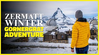 ZERMATT Gornergrat Adventure – 1 DAY Budget Trip to Zermatt Switzerland in Winter [upl. by Feil]