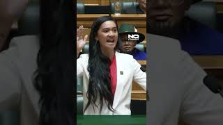 New Zealand MP HanaRawhiti MaipiClarke performed haka in parliament [upl. by Anitsrik]