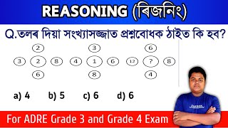 ৰিজনিং Reasoning for Grade 3 and Grade 4 ADRE 2023  Bitul Nath  Assam Exam [upl. by Rawde415]