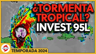 Invest 95L podría llegar como depresión tropical o tormenta tropical a Belice y Península de Yucatán [upl. by Nirehs]