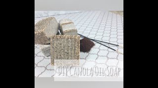 DIY Canola Oil Soap  Exfoliating Bar [upl. by Aibun]