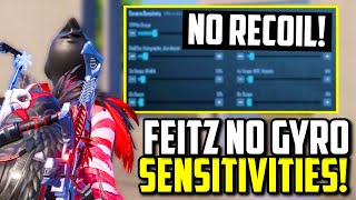 FEITZ NEW SENSITIVITY FOR BETTER HIP FIRE ACCURACY NO GYRO  PUBG Mobile [upl. by Darren367]