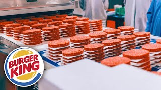 How Burger King Burgers Are Made  The Whopper Story [upl. by Bonns]