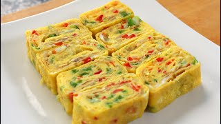 Korean rolled omelette Gyeranmari 계란말이 [upl. by Salahcin]