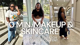 EASY EVERYDAY SKINCARE amp MAKEUP  BATCH CONTENT CREATION TIPS  IVY D HUNT 2024 [upl. by Einniw314]