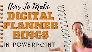 How To Create Your Own Digital Planner Binder Rings or Coils in Powerpoint [upl. by Wahl]