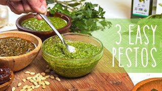 How to Make Pesto  3 Easy Pesto Recipes [upl. by Ycam]