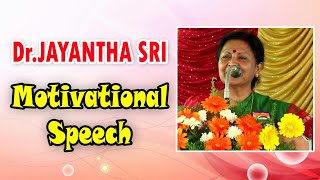 DrJayanthisri Balakrishnan Motivational Speech [upl. by Suiradel510]