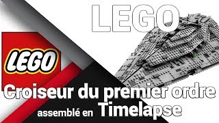 Timelapse de lassemblage du Lego Star Wars Croiseur Intergalactique du Premier Ordre Bonus [upl. by Ecad]