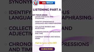 Edu Skills OET Listening  Essential Strategies and Tips  Boost Your Score  OET Made Easy [upl. by Tteraj150]