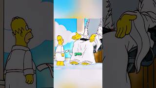 Homer Meets God Face to Face simpsons shorts [upl. by Urbana]