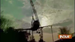 Plane Falls Off Crane While Being Transported by Road in Hyderabad [upl. by Appilihp]