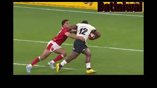 Josua Tuisova try vs Wales Fiji historic win over Wales 2024 [upl. by Duwalt]