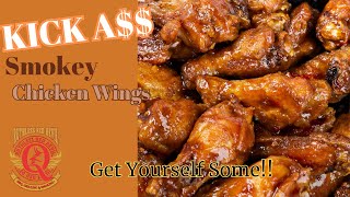 KICK A smokey chicken wings on the Ninja wood Fire [upl. by Avat]