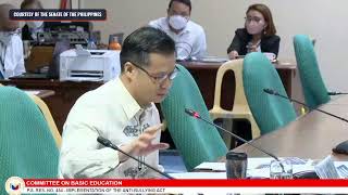 Senate hearing on antibullying law implementation [upl. by Aiam]