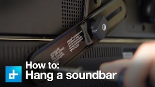 How to hang a sound bar using the Sanus SA405 sound bar mount [upl. by Anemaj]