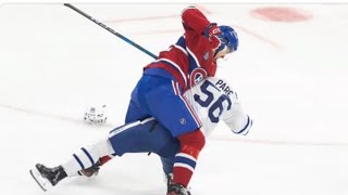 Arber Xhekaj Cedric Paré Fight After Patrik Laine Injury [upl. by Nomelc]