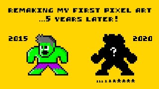 Remaking the FIRST pixel art I ever made 5 years later pixels [upl. by Sisto]