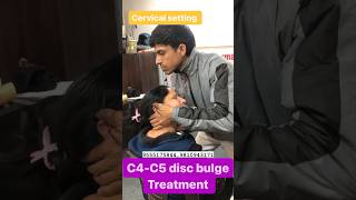 C4C5 disc bulge adjustment chiropractic chiropractor wellness health backpain neckpain [upl. by Nolasba]