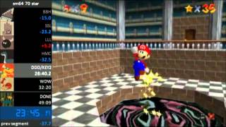 Super Mario 64 VC 70 Star Speedrun 4845 by Siglemic [upl. by Tonie]