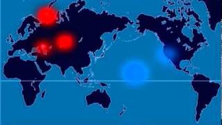 Atombombenexplosionen von 1945 bis 1998 visualisiert [upl. by Lefton404]