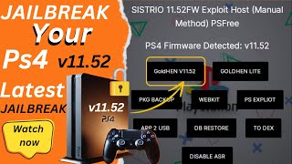 Jailbreak ps4 V1152 new Sistrio GoldHen 2024 [upl. by Llehsor]