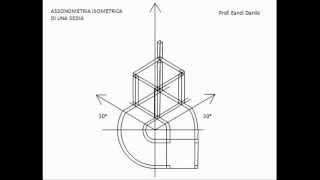 Assonometria isometrica di una sedia [upl. by Francesca]