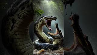 Anaconda vs Caiman animals shorts anaconda hunting animalbattle evolution Caiman [upl. by Aranat742]