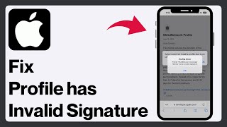 How to Fix Profile Error in iPhone  iPad  Profile Has An Invalid Signature 2024 [upl. by Ayatahs229]