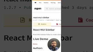 React MUI Sidebar Free NPM Package by AdminMart reactjs nextjs14 materialui [upl. by Calisa269]