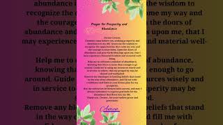 Prayer for Prosperity and Abundance  Powerful Prayer PrayerforProsperityandAbundance [upl. by Allebram939]