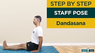 Dandasana Staff Pose or Base Pose How to Do Step by Step for Beginners Benefits and Precautions [upl. by Zzaj]