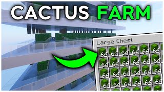 The MOST EFFICIENT Cactus Farm in Minecraft 121 Tutorial [upl. by Sremlahc187]