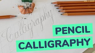 Pencil Calligraphy Tutorial For Beginners FREE Worksheets [upl. by Thury902]