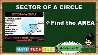 Find the AREA of a sector of a circle [upl. by Isdnil]