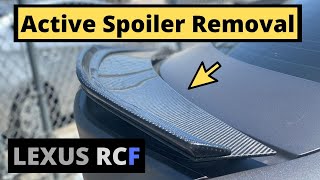 How to remove LEXUS RCF Spoiler  ULTIMATE GUIDE with TIPS and TRICKS  Rounded Torx Screw Removal [upl. by Massey]