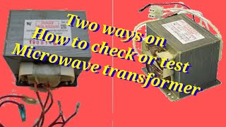 How to test microwave transformer paano mag check ng high voltage transformer ng microwave [upl. by Harms]