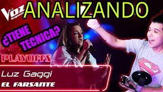 ANALIZANDO a LUZ GAGGI  El Farsante  La Voz Argentina  Ema Arias [upl. by Acinimod]