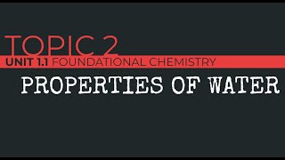 AP Biology Properties of Water [upl. by Bornie]