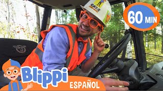 Aprendamos sobre retroexcavadoras  Aprende con blippi  Videos educativos para niños [upl. by Flinn944]