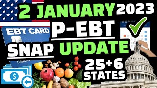 P EBT 2022 256 STATES EMERGENCY SNAP BENEFITS FOR JANUARY 2023 👍 CALIFORNIA TEXAS NYC ALASKA  🤔 [upl. by Seuqram991]