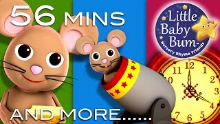 Hickory Dickory Dock  Plus Lots More Nursery Rhymes  56 Minutes Compilation from LittleBabyBum [upl. by Abehsat80]