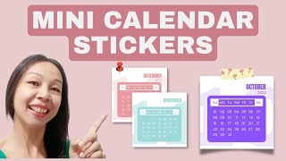 Mini Calendar Stickers For Planners and Journals  Easy Canva Tutorial [upl. by Atenek932]