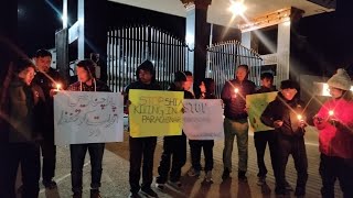 Ladakh University Student Union Kargil Campus Candle March Against Shia Killings in Parachinar [upl. by Sitnik930]