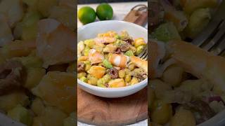 ENSALADA DE GARBANZOS Y LANGOSTINOS 🦐🥗 ¡No os la perdáis youtubeshorts recetas [upl. by Oetomit]