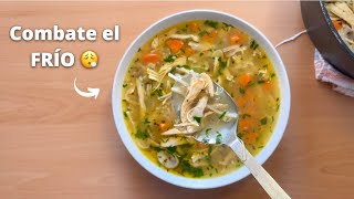 Sopa de Pollo Casera y Fácil 🤤  Cocina con Coqui [upl. by Krell]